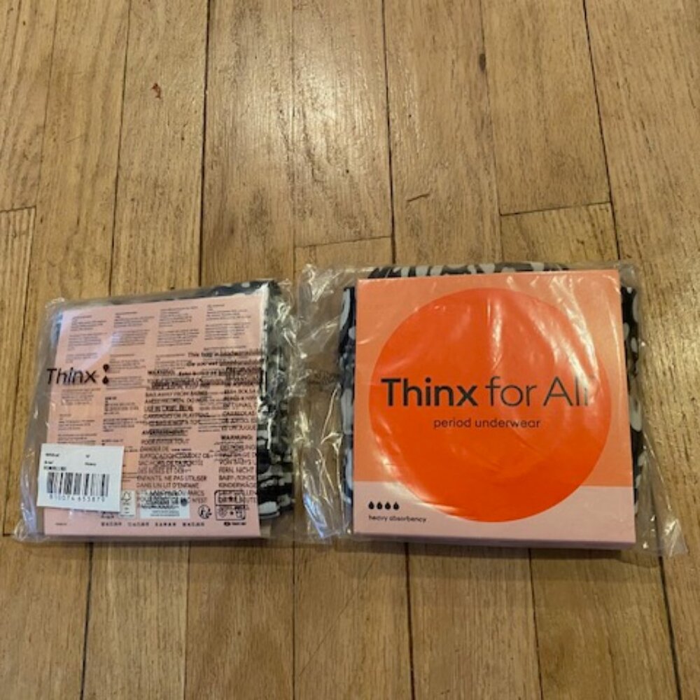 Thinx Heavy Cotton Brief Period Underwear Sz. m NEW (2) Pairs Color Wildcat